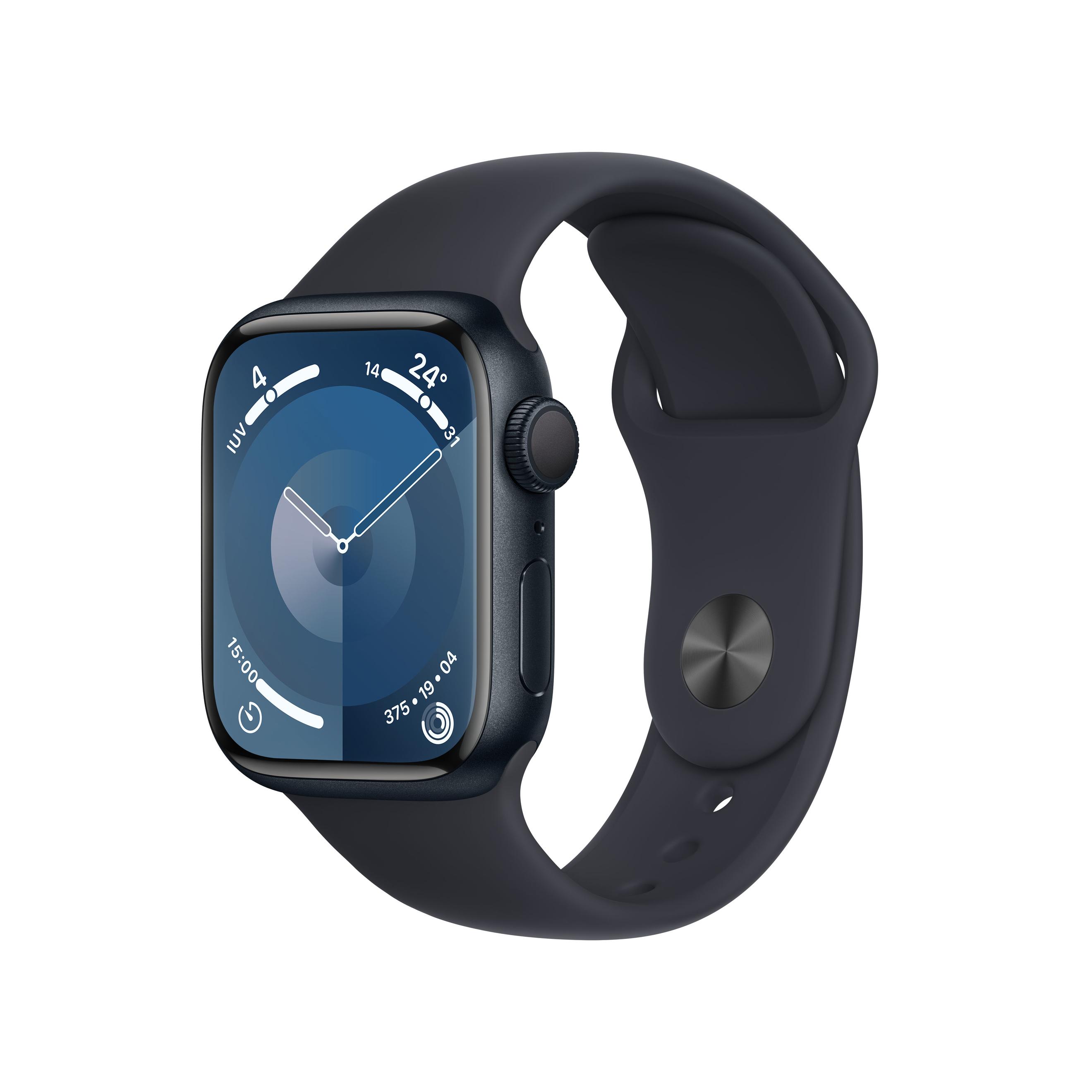 Offerta per Apple - Watch Series 9 41 mm Digitale 352 x 430 Pixel Touch screen Nero Wi-Fi GPS (satellitare) a 429€ in Trony