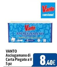 Offerta per Vanto - Asciugamano Di Carta Piegato A V a 8,4€ in C+C