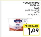 Offerta per Fage - Yogurt Greco Total 0% a 1,09€ in Pam