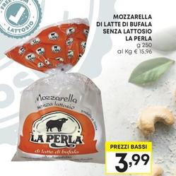 Offerta per La Perla - Mozzarella Di Latte Di Bufala Senza Lattosio a 3,99€ in Pam