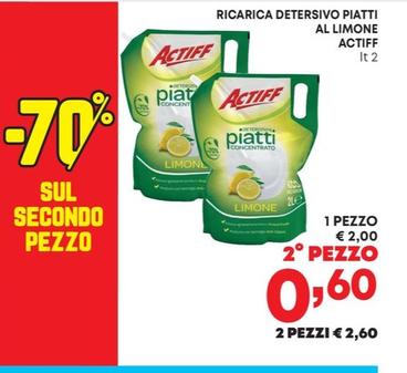 Offerta per Actiff - Ricarica Detersivo Piatti Al Limone a 2€ in Pam
