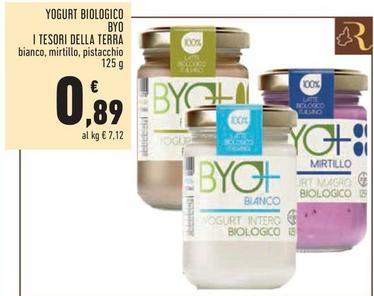 Offerta per I Tesori Della Terra - Yogurt Biologico Byo a 0,89€ in Conad