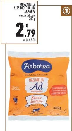 Offerta per Arborea - Mozzarella Alta Digeribilità a 2,79€ in Conad