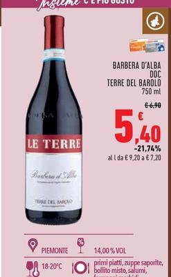 Offerta per Terre Del Barolo - Barbera D'alba DOC a 5,4€ in Conad City
