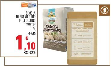 Offerta per F.lli Cellino - Semola Di Grano Duro a 1,1€ in Conad Superstore