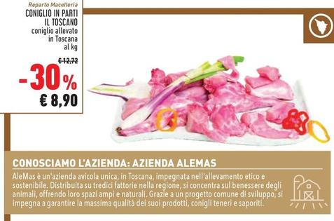 Offerta per Coniglio In Parti Il Toscano a 8,9€ in Conad Superstore