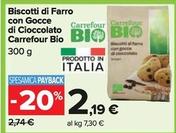 Offerta per Carrefour - Biscotti Di Farro Con Gocce Di Cioccolato Bio a 2,19€ in Carrefour Market