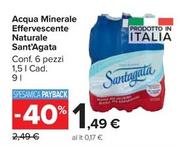Offerta per Santagata - Acqua Minerale Effervescente Naturale a 1,49€ in Carrefour Market