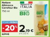 Offerta per Carrefour - Nettare Albicocca Bio a 2,19€ in Carrefour Market