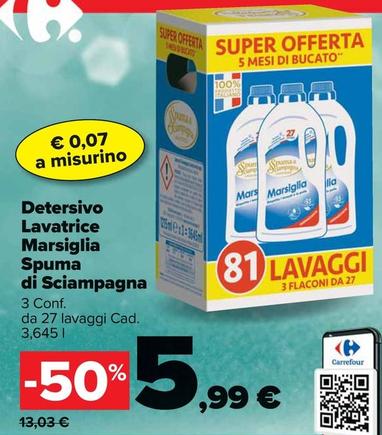 Offerta per  Spuma Di Sciampagna - Detersivo Lavatrice Marsiglia  a 5,99€ in Carrefour Market