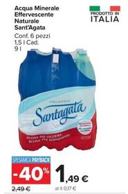 Offerta per Santagata - Acqua Minerale Effervescente Naturale  a 1,49€ in Carrefour Market