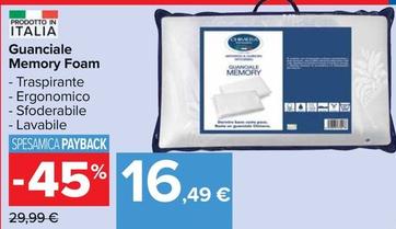 Offerta per Guanciale Memory Foam a 16,49€ in Carrefour Market