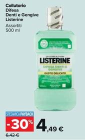 Offerta per Listerine - Collutorio Difesa Denti E Gengive a 4,49€ in Carrefour Market