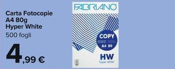 Offerta per Fabriano - Carta Fotocopie A4 80g Hyper White a 4,99€ in Carrefour Market