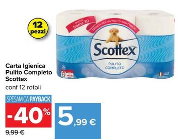 Offerta per Scottex - Carta Igienica Pulito Completo a 5,99€ in Carrefour Ipermercati