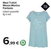 Offerta per Maxi T-shirt Mezza Manica Fantasia a 6,99€ in Carrefour Ipermercati