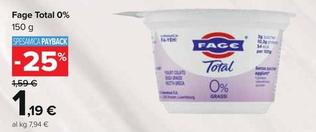Offerta per Fage - Total 0% a 1,19€ in Carrefour Ipermercati