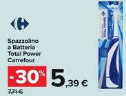 Offerta per Carrefour - Spazzolino A Batteria Total Power  a 5,39€ in Carrefour Ipermercati