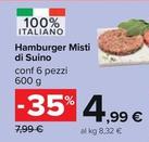 Offerta per Hamburger Misti Di Suino a 4,99€ in Carrefour Ipermercati