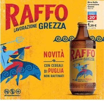 Offerta per Raffo - Birra Lavorazione Grezza a 1,29€ in Carrefour Ipermercati