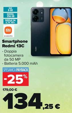 Offerta per Xiaomi - Smartphone Redmi 13C a 134,25€ in Carrefour Ipermercati