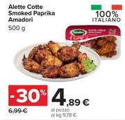 Offerta per Amadori - Alette Cotte Smoked Paprika a 4,89€ in Carrefour Ipermercati