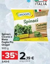 Offerta per Orogel - Spinaci, Cicoria O Bieta Foglia Più a 2,19€ in Carrefour Ipermercati