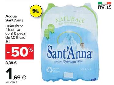 Offerta per Sant'anna - Acqua a 1,69€ in Carrefour Ipermercati