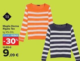 Offerta per Tex - Maglia Donna Rigata a 9,09€ in Carrefour Ipermercati