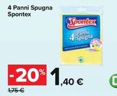 Offerta per Spontex - 4 Panni Spugna a 1,4€ in Carrefour Ipermercati