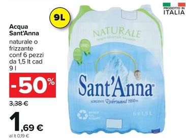 Offerta per Sant'anna - Acqua a 1,69€ in Carrefour Ipermercati