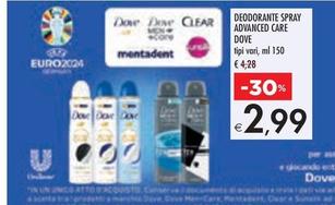 Offerta per Dove - Deodorante Spray Advanced Care a 2,99€ in Bennet