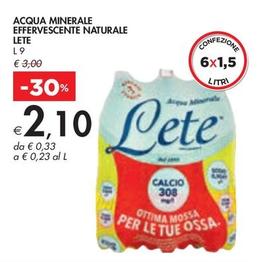 Offerta per Lete - Acqua Minerale Effervescente Naturale a 2,1€ in Bennet