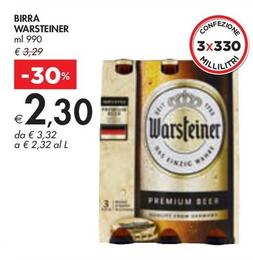 Offerta per Warsteiner - Birra a 2,3€ in Bennet