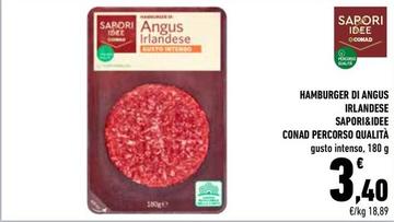 Offerta per Conad - Hamburger Di Angus Irlandese Sapori&Idee Percorso Qualità a 3,4€ in Conad City