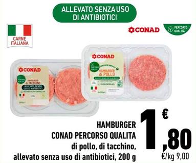Offerta per Conad - Hamburger Percorso Qualita a 1,8€ in Conad Superstore