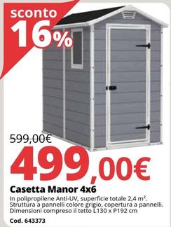 Offerta per Casetta Manor 4x6 a 499€ in Bricoio