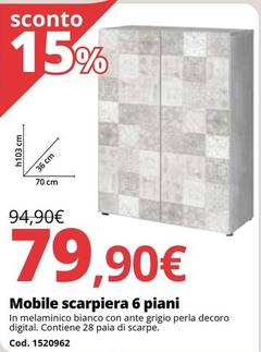 Offerta per Mobile Scarpiera 6 Piani a 79,9€ in Bricoio