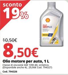 Offerta per Olio Motore Per Auto, 1 L a 8,5€ in Bricoio