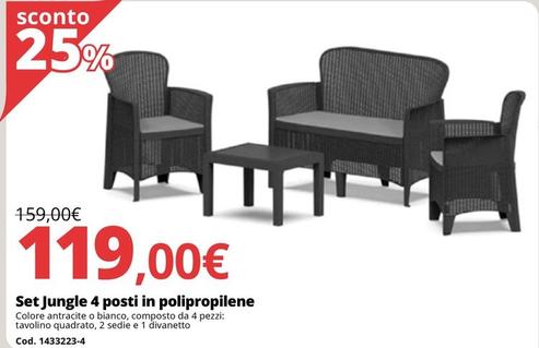 Offerta per Set Jungle 4 Posti In Polipropilene a 119€ in Bricoio