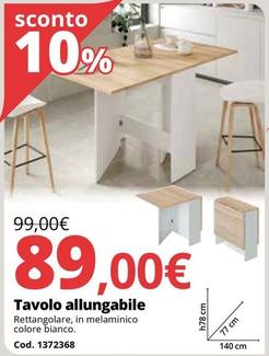 Offerta per Tavolo Allungabile a 89€ in Bricoio
