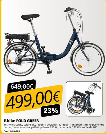 Offerta per E-Bike FOLD GREEN a 499€ in Bricoio
