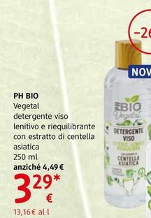 Offerta per Ph Bio - Vegetal - Detergente Viso Lenitivo E Riequilibrante a 3,29€ in dm