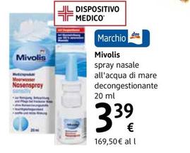 Offerta per Mivolis - Spray Nasale All'Acqua Di Mare Decongestionante a 3,39€ in dm