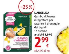 Offerta per L'Angelica - Gambo D'Ananas Integratore Per FavorireIl Drenaggio Dei Liquidi a 2,99€ in dm