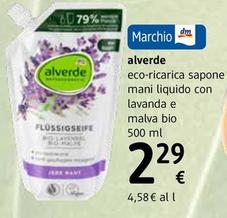 Offerta per Alverde - Eco-Ricarica Sapone Mani Liquido  a 2,29€ in dm