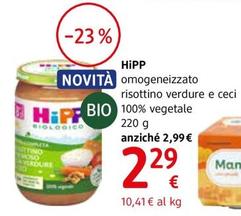 Offerta per Hipp - Omogeneizzato Risottino Verdure E Ceci a 2,29€ in dm