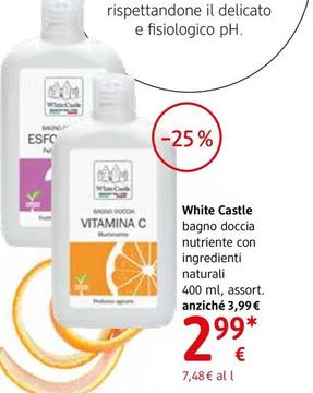 Offerta per White Castle - Bagno Doccia Nutriente a 2,99€ in dm