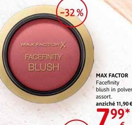 Offerta per Max Factor - Facefinity Blush In Polvere Assort. a 7,99€ in dm