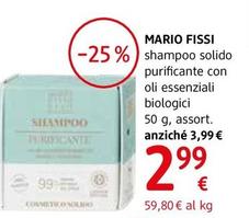 Offerta per Mario Fissi - Shampoo Solido Purificante Con Oli Essenziali Biologici a 2,99€ in dm